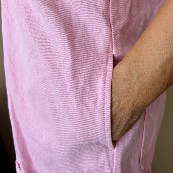 Show Me Your Mumu Pink Denim Range Romper Utility Button Front Jumpsuit Size S - Picture 12 of 15